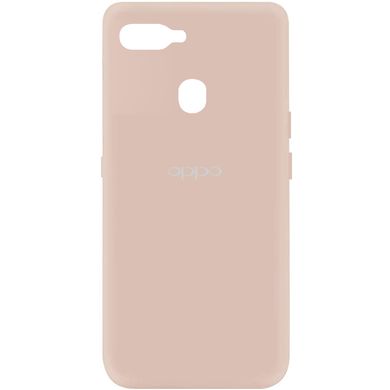 Чохол для Oppo A5s / Oppo A12 Silicone Full з закритим низом і мікрофіброю Рожевий / Pink Sand
