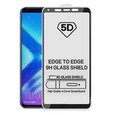 5D стекло для Samsung Galaxy A9 2018 Black - Клей по всей плоскости, Черный