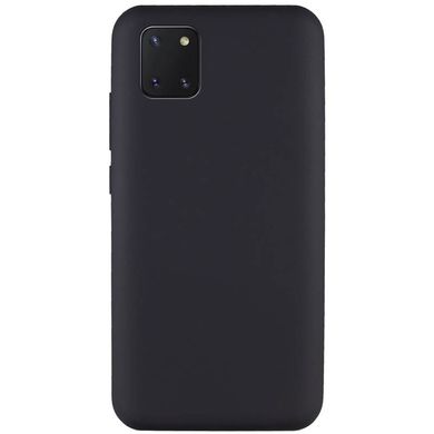 Чехол для Samsung Galaxy Note 10 Lite (N770) Silicone Full Черний c закрытым низом и микрофиброй
