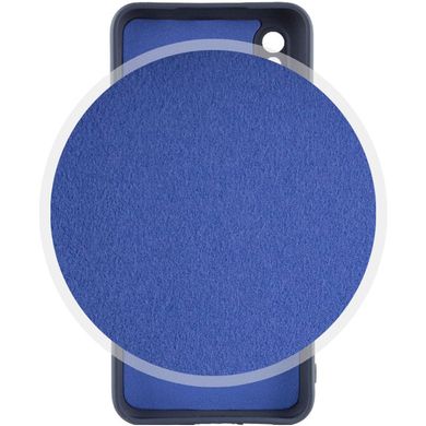 Чехол для Xiaomi Redmi Note 10 Pro / 10 Pro Max Silicone Full camera закрытый низ + защита камеры Синий / Navy blue