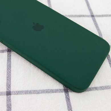 Чехол для Apple iPhone 11 Pro Max Silicone Full camera закрытый низ + защита камеры (Зеленый / Dark green)