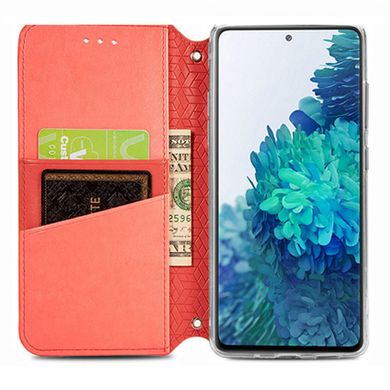 Кожаный чехол книжка GETMAN Mandala (PU) для Samsung Galaxy S20 FE (Красный)