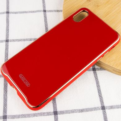 TPU+Glass чехол Venezia для Apple iPhone XS Max (6.5") (Красный / Red)