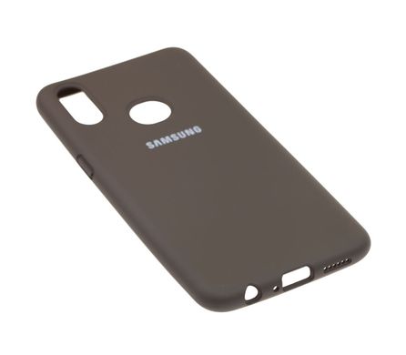 Чохол для Samsung Galaxy A10s (A107) Silicone Full чорний з закритим низом і мікрофіброю