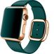 Ремешок для Apple Watch 42/44/45 mm Modern Buckle Leather Forest Green/Gold