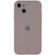 Чехол для Apple iPhone 13 Silicone Full camera закрытый низ + защита камеры / Серый / Lavender