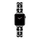 Ремінець для Apple Watch 42/44/45mm Chanel Leather Silver/Black