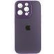 Чехол для iPhone 13 Pro Стеклянный матовый + стекло на камеру с микрофиброй TPU+Glass Sapphire Midnight Deep Purple