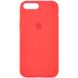 Чехол для Apple iPhone 7 plus / 8 plus Silicone Case Full с микрофиброй и закрытым низом (5.5"") Оранжевый / Pink citrus
