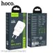 Адаптер мережевий HOCO Aspiring dual port charger N4 | 2USB, 2.4A | (Safety Certified) white