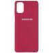 Чохол для Samsung Galaxy M51 Silicone Full Червоний / Rose Red з закритим низом і мікрофіброю