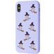 TPU чехол WAVE Fancy для Apple iPhone X / XS (5.8") (Bear on broom / Light purple)