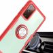 TPU+PC чехол Deen CrystalRing for Magnet (opp) для Samsung Galaxy Note 20 (Бесцветный / Красный)