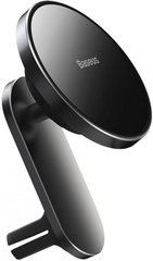 Держатель и док-станция Baseus Car Holder Air Ven Big Energy MagSafe Wireless Charger 15W Black