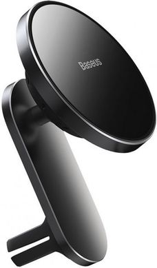 Держатель и док-станция Baseus Car Holder Air Ven Big Energy MagSafe Wireless Charger 15W Black