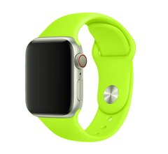 Силіконовий ремінець для Apple watch 38mm / 40mm (Салатовий / Neon Green)
