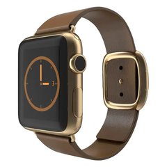 Ремешок для Apple Watch 42/44/45 mm Modern Buckle Leather Brown/Gold