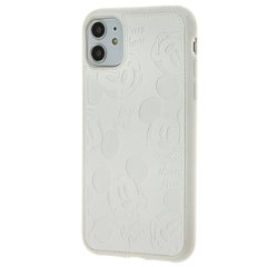Чехол для iPhone 11 Mickey Mouse leather белый