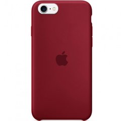 Чохол Silicone Case (AA) Для Apple iPhone SE (2020) (Бордовий / Maroon)