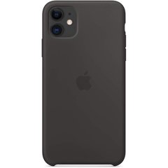 Чехол Silicone case Original 1:1 (AAA) для Apple iPhone 11 (6.1") (Черный / Black)