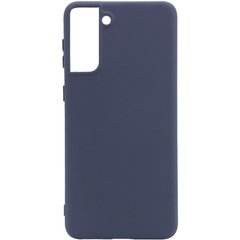 Чехол Silicone Cover Full without Logo (A) для Samsung Galaxy S21 (Синий / Midnight blue)