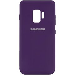 Чохол Silicone Cover My Color Full  для Samsung Galaxy S9 Фіолетовий / Purple  з закритим низом і мікрофіброю