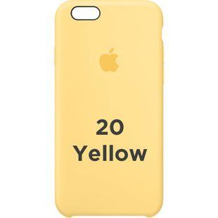 Чехол silicone case for iPhone 6/6s Yellow / желтый