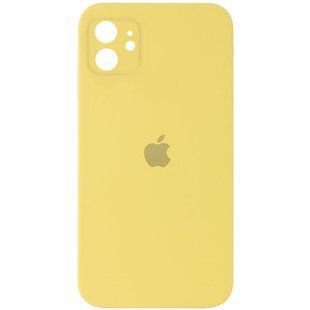 Чехол для iPhone 11 Silicone Full camera желтый / закрытый низ + защита камеры