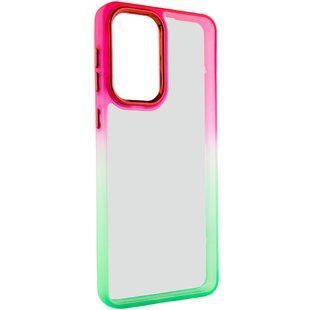 Чехол TPU+PC Fresh sip series для Xiaomi Redmi Note 10 / Note 10s Салатовый / Розовый