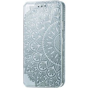 Кожаный чехол книжка GETMAN Mandala (PU) для Samsung Galaxy M51 (Серый)