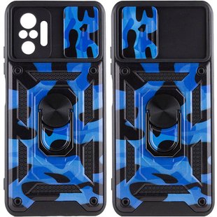 Удароміцний чохол Camshield Serge Ring Camo для Xiaomi Redmi Note 10 Pro / 10 Pro Max Синій / Army Blue