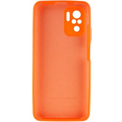Чохол Silicone Cover Full Camera (AA) для Xiaomi Redmi Note 10 / Note 10s Помаранчевий / Neon Orange