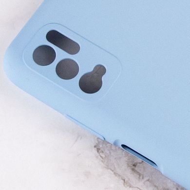 Чохол Silicone Cover Full Camera (AA) для Xiaomi Redmi Note 10 5G / Poco M3 Pro Блакитний / Lilac Blue