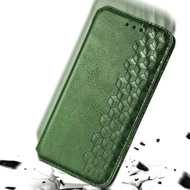 Кожаный чехол книжка GETMAN Cubic (PU) для Nokia 2.3 (Зеленый)