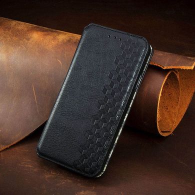 Кожаный чехол книжка GETMAN Cubic (PU) для Samsung Galaxy M51 (Черный)