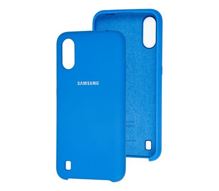 Чехол для Samsung Galaxy A01 (A015) Silky Soft Touch голубой