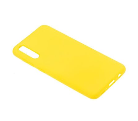 Чехол для Samsung Galaxy A50 / A50s / A30s Silicone Full желтый c закрытым низом и микрофиброю