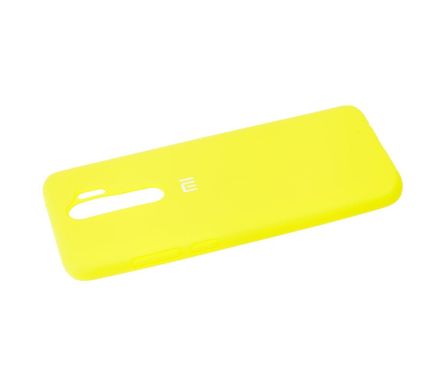 Чехол для Xiaomi Redmi Note 8 Pro Silicone Full лимонный с закрытым низом и микрофиброй