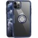 TPU+PC чехол Deen CrystalRing for Magnet (opp) для Apple iPhone 13 Pro (6.1"") Бесцветный / Темно-синий