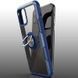 TPU+PC чехол Deen CrystalRing for Magnet (opp) для Apple iPhone 13 Pro (6.1"") Бесцветный / Темно-синий