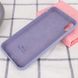 Чехол silicone case for iPhone XS Max с микрофиброй и закрытым низом Lavender Gray