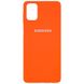 Чохол для Samsung Galaxy M51 Silicone Full Помаранчевий / Orange з закритим низом і мікрофіброю