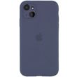 Чехол для Apple iPhone 13 Silicone Full camera закрытый низ + защита камеры / Серый / Lavender Gray