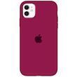 Чехол для iPhone 11 Silicone Full maroon / бардовый / закрытый низ