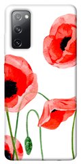 Чехол для Samsung Galaxy S20 FE PandaPrint Акварельные маки цветы