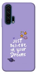 Чехол для Huawei Honor 20 Pro PandaPrint Just believe in your Dreams надписи