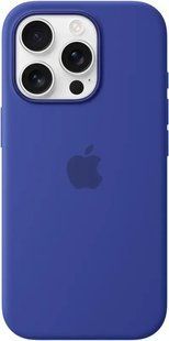 Чехол Silicone case Original 1:1 (AAA) with Magsafe для Apple iPhone 16 Pro (Синий/Ultramarine)