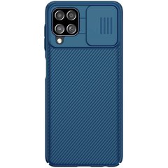 Карбонова накладка Nillkin Camshield (шторка на камеру) для Samsung Galaxy A22 4G/M32 Синій/Blue