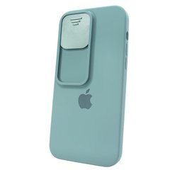 Чохол для iPhone 14 Pro Silicone with Logo hide camera + шторка на камеру Pine Green