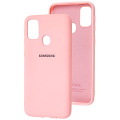 Чохол для Samsung Galaxy M21 / M30s Silicone Full світло-рожевий з закритим низом і мікрофіброю